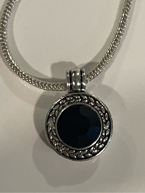 Napier Jewelry - Napier Silver Pendant Necklace with Onyx  Gem Jewelry